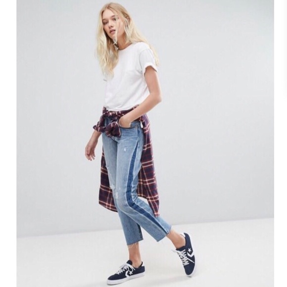 Levi's Denim - Levis 501 Straight Leg Button Fly Boyfriend Jeans